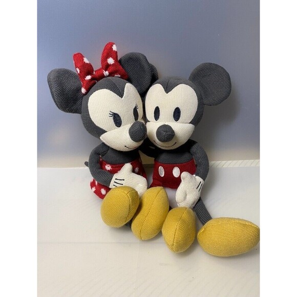 Disney Sweetheart Mickey & Minnie Mouse Collectible Sock Stuffed Animal Plush - Picture 15 of 15
